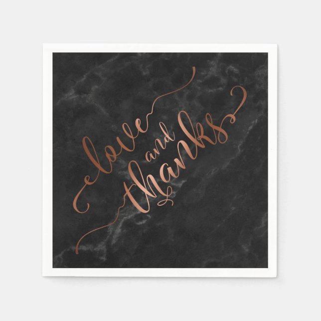 Imitate Kopieren Sie Script-Liebe und Danke mit /  Serviette (Vorderseite)