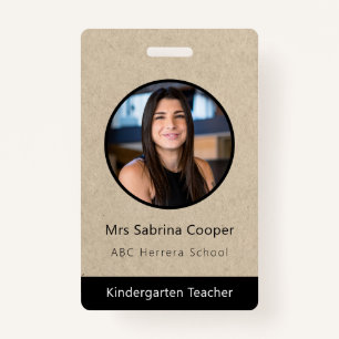 Imitate Kraft Minimalistische ID-Karte Foto Logo Ausweis