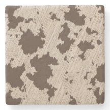 Imitate Kuh Print Brown und Creme