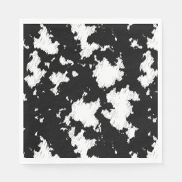 Imitate Kuh Schwarzweiß drucken Serviette