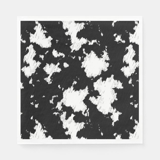 Imitate Kuh Schwarzweiß drucken Serviette (Vorderseite)
