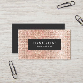 IMITATE Kupfer Gold Sequins Schönheitssalon Visitenkarte