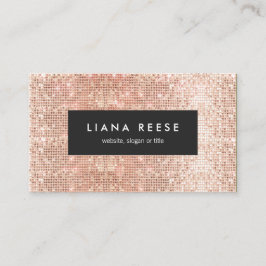 IMITATE Kupfer Gold Sequins Schönheitssalon Visitenkarte