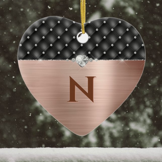 Imitate Kupfergläser und Diamantledermonogramm Keramik Ornament (Von Creator hochgeladen)