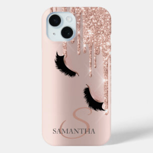 Imitate Lashes Glitzer Rose Gold Tropfen Case-Mate iPhone Hülle