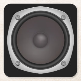 Imitate Lautsprecher Rechteckiger Pappuntersetzer