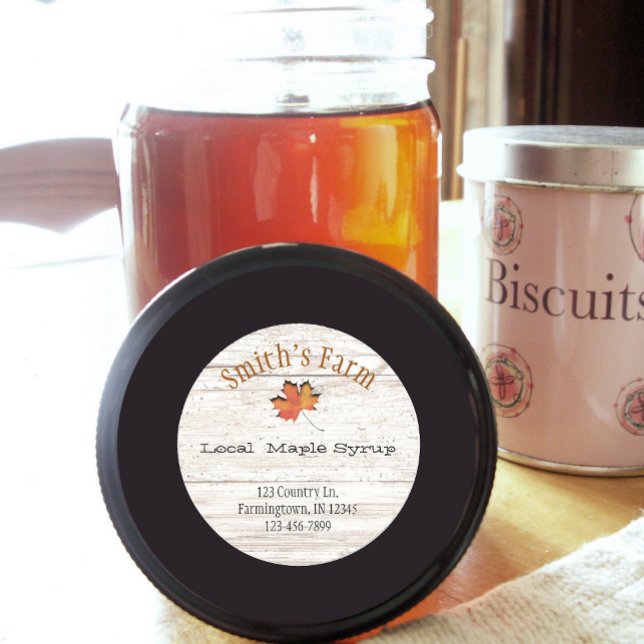 Imitate Leaf Cutout Ahornsirup Rundsticker Runder Aufkleber (Von Creator hochgeladen)