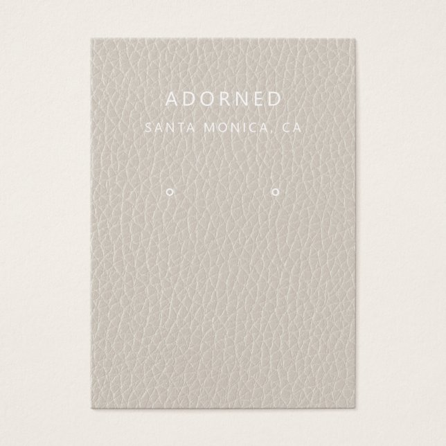 Imitate Leather Chic Earring Display Card (Vorderseite)