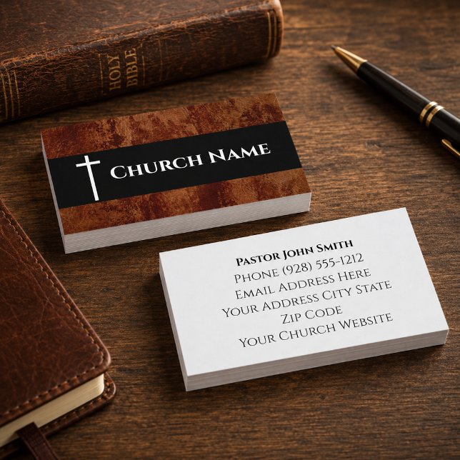 Imitate Leather Church Visitenkarte (Von Creator hochgeladen)