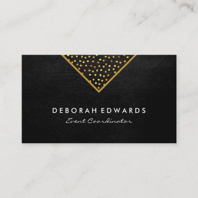 Imitate Leather der geometrischen Speck Visitenkarte (Vorderseite)
