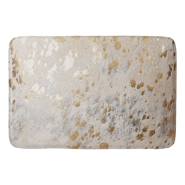 Imitate Leather Gold Cowhide Print Metallic Badematte (Vorderseite)