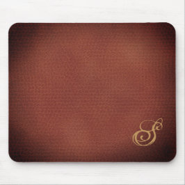 Imitate Leather Look Elegant Mit Monogramm Mousepad