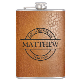 Imitate Leather Vinyl ummantelt Flachmann