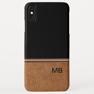 Imitate Leder-Männer-Monogramm Case-Mate iPhone Hülle