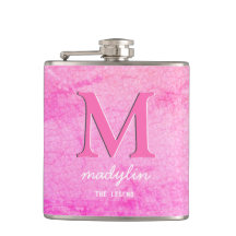 Imitate Leder Rosa Monogramm Name