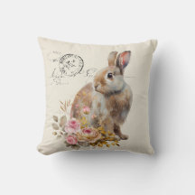 Imitate Leinenfritz Bunny mit Rose