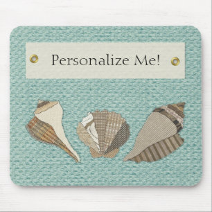 Imitate Leinwand Stoff Personalisiert Seashell App Mousepad