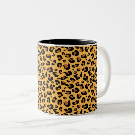 IMITATE LEOPARD TIERDRUCKEN ZWEIFARBIGE TASSE