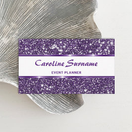 Imitate Lila Glitzer Glamour Chic Event Planner Visitenkarte