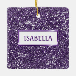 Imitate Lila Glitzer Textur mit Namen aussehen Keramikornament