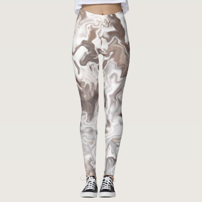 Imitate Marble Abstrakt Leggings (Vorderseite)
