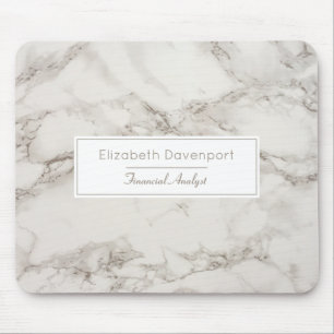 Imitate Marble Alabaster Taupe Tan Moderne Mousepad
