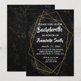 Imitate Marble Geometric Bachelor Einladung