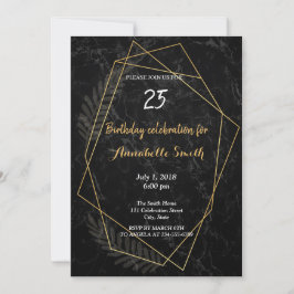 Imitate Marble Geometric Geburtstag Einladung
