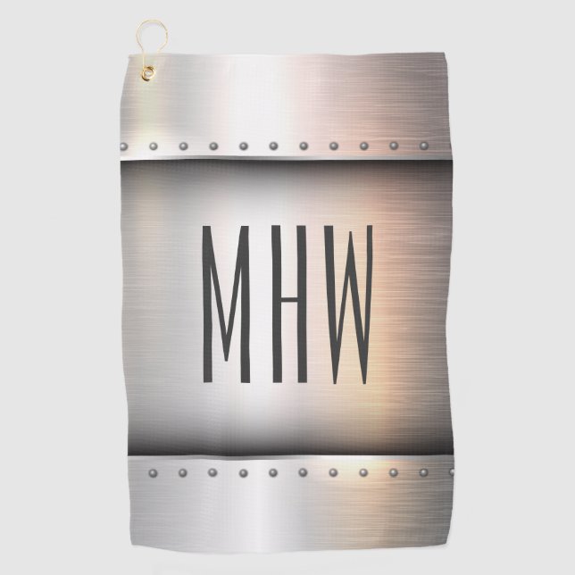 Imitate Maßgeschneidertes Golftuch aus Metall Golfhandtuch (Vorderseite)