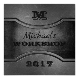 Imitate Maßgeschneidertes Textposter aus Metall Poster