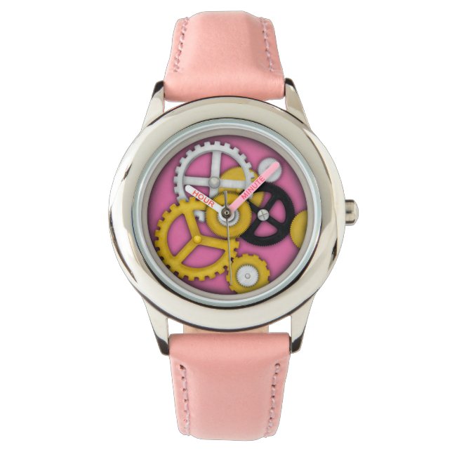 Imitate Mechanik mit Gears Fun Geeky Armbanduhr (Vorderseite)