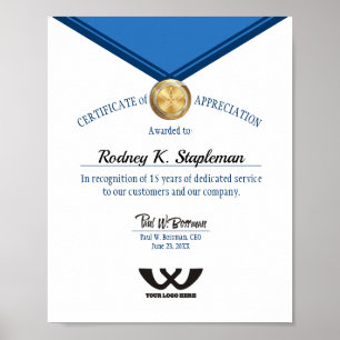 Imitate Medaille universellen Mitarbeiterjubiläums Poster