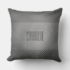 Imitate Metal Muster kundenspezifische Monogramm A Kissen Für Draußen