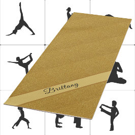 Imitate Metallic Gold Glitzer Diagonal Art Add Nam Yogamatte