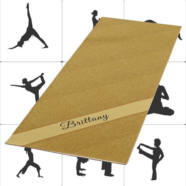 Imitate Metallic Gold Glitzer Diagonal Art Add Nam Yogamatte (Von Creator hochgeladen)