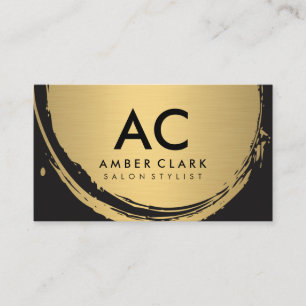 Imitate Metallic-Gold-Pinsel Visitenkarte