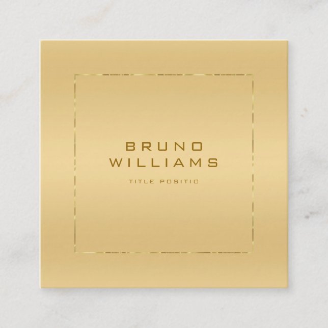Imitate métallifères goldfarbener Hintergrund glän Quadratische Visitenkarte (Vorderseite)