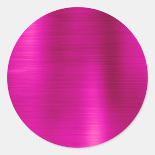 Imitate metallisch Hot Pink Blank Runder Aufkleber