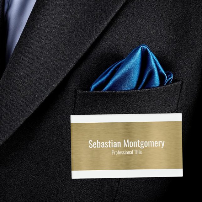 Imitate Metallischer Beruflich gebürsteter, goldfa Namenschild (magnetic back name tag)