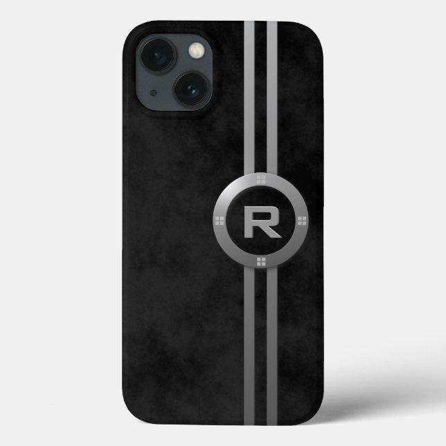 Imitate Metallischer Deko mit schwarzem Fleck Case-Mate iPhone Hülle (Rückseite)