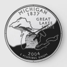 Imitate Michigan Staat Quarter Clock Große Wanduhr