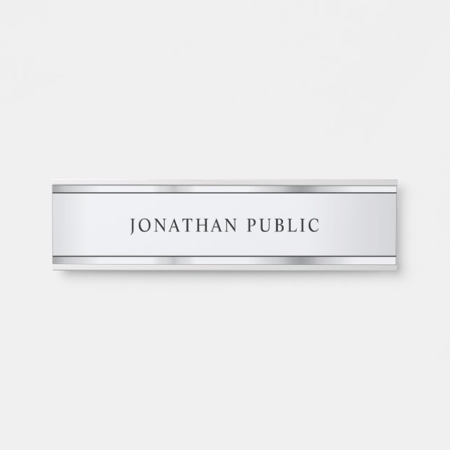 Imitate Minimalistisches Design Modernes Elegantes Türschild (Vorderseite )