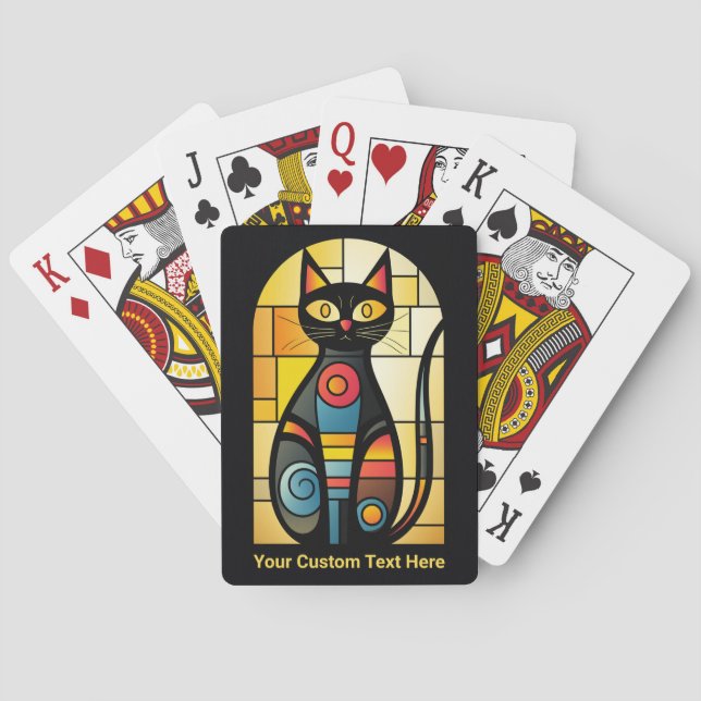 Imitate mit benutzerdefiniertem Text, verklebt Spielkarten (Rückseite)