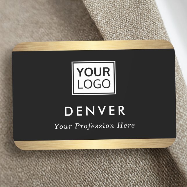 Imitate mit dem Vornamen Logo goldene Rahmen hinzu Namensschild (Add logo first name title faux golden borders name tag)