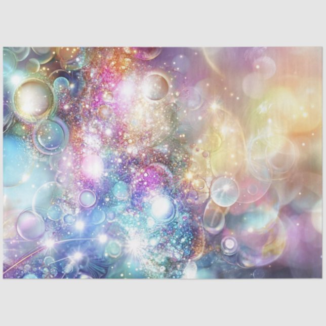 Imitate mit deoupage Bubbles beenden Hintergrundor Seidenpapier (Vorderseite)