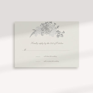 Imitate mit Ecru-Hochzeitskarte für Peony