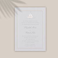 Imitate mit Embossed Frame Boat Coastal feierliche
