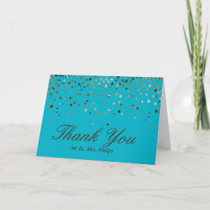 Imitate mit Foil Confetti Elegante Glitzern Vielen Dankeskarte