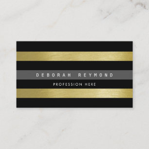 Imitate mit goldenen und schwarzen Streifen . Visitenkarte