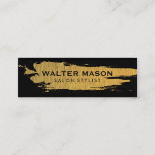 Imitate mit goldfarbenem, schwarzem Hintergrund Mini Visitenkarte